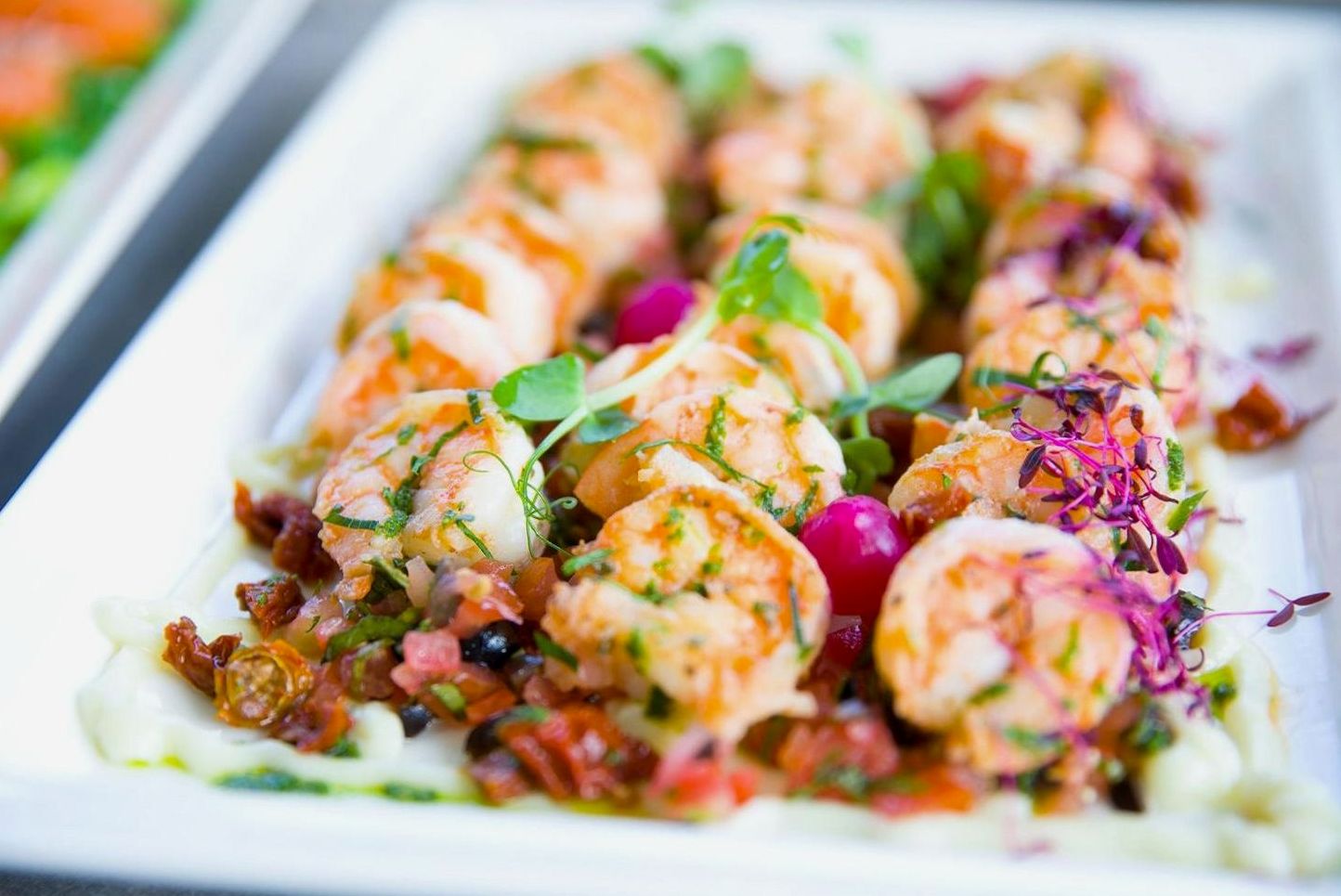 Shrimp appetizer closeup