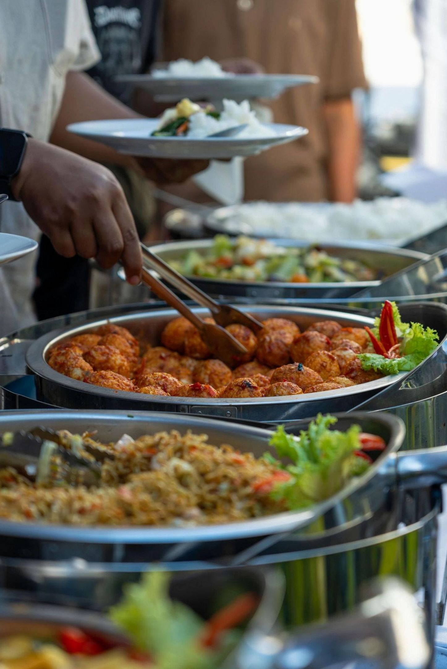 Festive holiday buffet